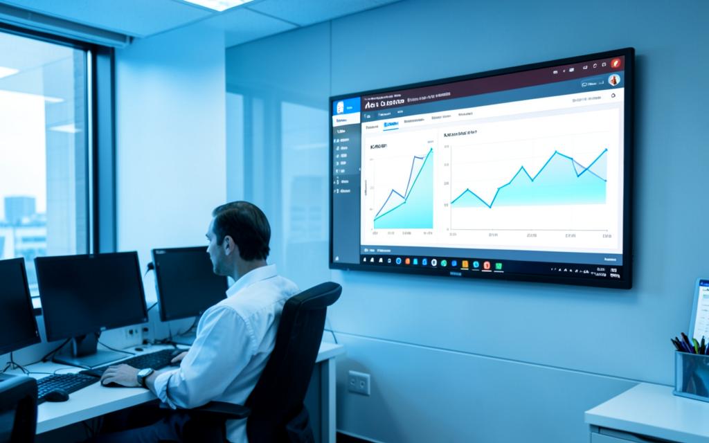 فريق يتابع مؤشرات تشغيل العمليات على شاشة